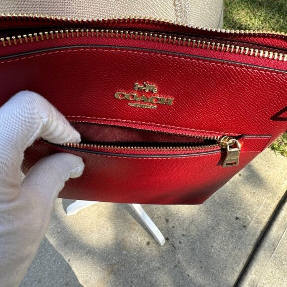 Coach CE871 Crossgrain Mini Rowan File Crossbody 1941 Red NWT - Picture 6 of 15